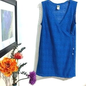 ISLANDER ROYAL BLUE MESH SWIMSUIT COVERUP SZ LARGE